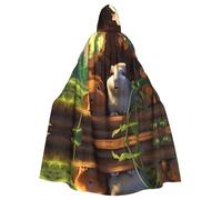 WHYJIC Cape à capuche pour adulte Motif cochons d'Inde pour diverses fêtes et carnaval
