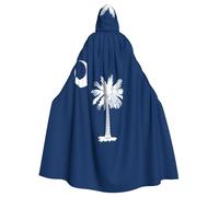 WHYJIC Cape à capuche pour adulte Motif drapeau de la Caroline du Sud Halloween pour diverses fêtes et carnaval