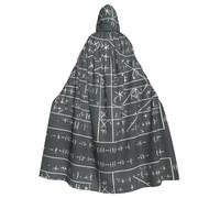 WHYJIC Cape à capuche pour adulte Motif géométrique mathématiques Geek Calculus Picture Halloween pour diverses fêtes et carnaval