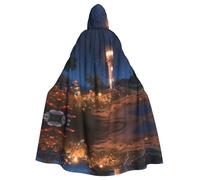 WHYJIC Cape à capuche pour adulte Motif phare étoile de mer pour Halloween