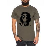WhyKiki Che Pool T-Shirt pour Homme Dead Comic Hero Viva la Revolution, Farbe2:Khaki;Größe2:L
