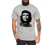 WhyKiki Che T-Shirt Homme Cuba Guevara révolution, Farbe2:Dunkelgrau Meliert;Größe2:M