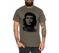 WhyKiki Che T-Shirt Homme Cuba Guevara révolution, Farbe2:Khaki;Größe2:M