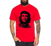 WhyKiki Che T-Shirt Homme Cuba Guevara révolution, Farbe2:Rot;Größe2:Large