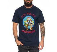 WhyKiki Los Pollos T-Shirt pour Homme Hermanos Bad Heisenberg Breaking, Farbe2:Dunkelblau;Größe2:S