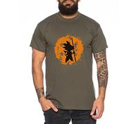 WhyKiki Son bruch Dragon Goku Ball T-Shirt pour Homme, Colour:Khaki;Größe2:M