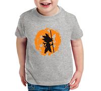 WhyKiki Son bruch T-Shirt pour Enfants Goku Dragon Master Ball Vegeta Turtle Roshi DB, Farbe2:Dunkelgrau Meliert;Kinder T-Shirt Größe:110/116