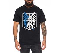 WhyKiki Titans Bataillon d'exploration T-Shirt Homme des Attaque, Farbe2:Schwarz;Größe2:XXL