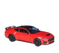 WHYMIRRJ Diecast 1:24 pour Ford Mustang GT Shelby Modèles de voiture en alliage à l'échelle exquise Modèle de véhicule Ornements Collection Souvenirs Cadeau (Rouge)