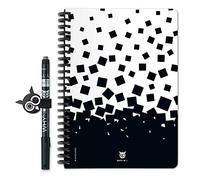 Whynote Bloc Note A5 Votre Tableau Blanc et Son Stylo effaçable dans Un carnet de Notes à emmener avec soi - Un cahier effacable [cahier Spirale, cahier de Dessin] (Squares, Pages Lignées)
