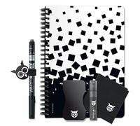 Whynote Bloc Note A5 Votre Tableau Blanc et Son Stylo effaçable dans Un carnet de Notes à emmener avec soi - Un cahier effacable [cahier Spirale, cahier de Dessin] (Squares, Pages Blanches)