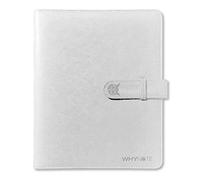 Whynote Housse Blanche pour Bloc Note Format A5 Aspect Cuir Finition Couture/Protéger Votre avec une Housse de Haute Qualité