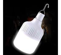 WHYUNM26 USB Rechargeable LED Lumières de Secours Ampoule Extérieure Portable 3 Modes Lampe Batterie Lanterne Camping Barbecue Lumière Suspendue pour Tente Lanterne,100W 95mm