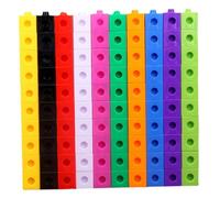 Whyzsjnclg Blocs de Chiffres, Cubes mathématiques 100 pièces Blocs de Chiffres, Cubes comptage en Plastique, Jouets éducatifs, Jouets 10 Couleurs avec 18 Feuilles Cartes Questions pour Enfants 3 Ans