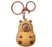 Whyzsjnclg Capybara Bag Charm, Capybara Keynchain, Squeeze pour souffler des bulles accessoires de voiture en silicone suspendus