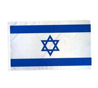 Whyzsjnclg Drapeau d'Israël 3 x 5, Drapeau d'Israël avec œillet 0, 9 x 1, 5 m en Polyester Pliable, Protection UV, Lavable en Machine, Drapeaux de Pays décoratifs pour Festivals, fêtes