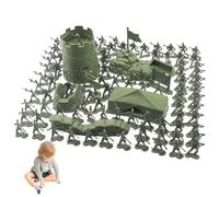 Whyzsjnclg Ensemble de Soldats Jouets, 100 pièces, Soldats Anciens de l'armée pour Hommes, fête d'anniversaire pour garçons, Figurines d'action avec modèle scène