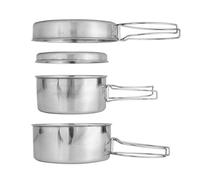 Whyzsjnclg Ensemble d'ustensiles de Cuisine de Camping, 4 pièces, casseroles et poêles Camping en Acier Inoxydable, Ensemble désordre Cuisine Portable pour Pique-Nique