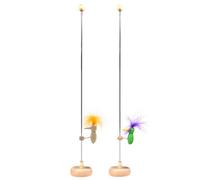 Whyzsjnclg Jouet pic, Jouet pic boisé 2 pièces Oiseau Unique sur Un Poteau avec Base Stable, Oiseau Fou Vintage rétro Classique Jouets de Bureau Style 1, Jouets de Bureau