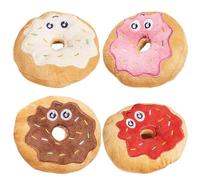 Whyzsjnclg Jouets pour Chiens interactifs, 4pcs Beignet Chien Dog Toys, Squeaky Dog Toys, Chiens enrichissant grever Puzzle Toys pour Chiots, Petits et Moyens Chiens, Jouet pour Chiens Beignets