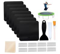 Whyzsjnclg Kit de réparation de Patch Trampoline, Patch Trampoline 4x4 Pouces pour Trous ou déchirures pour Accessoires, Ensemble 2 (19 pièces)