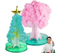 Whyzsjnclg Kits de Croissance en Cristal âgés de 5 à 8 Ans, kit Culture Cristal ne nouveauté du kit Scientifique Amusant Mini-Papier Noël pour Les Enfants