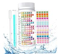 Whyzsjnclg Kits de Test d'eau pour Eau Potable, kit de Test Boisson 100 pièces, kit puits et Robinet 16 en 1 avec Kits Tube et Compte-Gouttes pour, Acide urique pour Un Usage quotidi
