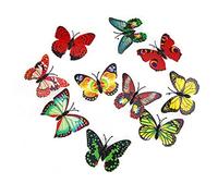 Whyzsjnclg Lumière LED papillon scintillante 3D, petite veilleuse colorée, autocollants muraux pour la décoration de la maison