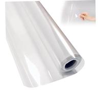 Whyzsjnclg Rouleau de Plastique Transparent à Dos Collant, Rouleau de Plastique à Dos Collant 17, 7 x 118 Pouces, adhésif statistique résistant l'huile et imperméable, Vinyle Transparent pour Mur