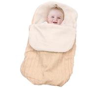 Whyzsjnclg Sac de Couchage pour bébé, Sacs de Couchage d'hiver pour bébés, Sac Chaud pour bébé, chancelière, tricoté pour Nouveau-né, Couverture d'emmaillotage en Laine tricotée
