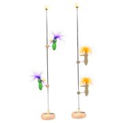 Whyzsjnclg Woody Woodpecker Jouet 2 pièces Double pic Oiseau sur Un Poteau avec Base Stable, Vintage Fou picoreur rétro Classique Jouets de Bureau Style 2, Jouet