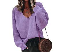 WHZXYDN Chandail à Manches Longues Et Col en V pour Femmes Automne/Hiver, Mode DéContractéE pour Dames