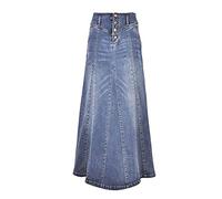 WHZXYDN Printemps Nouvelle Jupe en Jean Taille Haute Jupe Simple Femmes Paquet Hanche Jupe Longue Jupe Light Blue L
