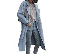 WHZXYDN Trench-Coat d'hiver pour Femmes Manteau en Laine Double Face à Double Boutonnage
