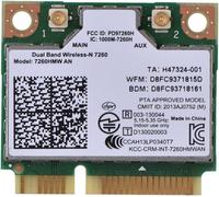 Wi-Fi 7260Hmw Carte Réseau, Carte Réseau Sans Fil 2.4G/5G Mini-Pci-E 300M À Double Bande 7260Hmw Pour Intel 7260An, Prise En Charge De Bluetooth 4.0 Pour Périphérique Mini-Pci-E[HUB6110726]
