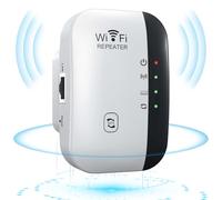 Wi-Fi Verst?rker Compatible avec tous les réseaux WLAN Ger?Ten, répéteur avec 300 Mbps, booster WiFi 2,4 GHz, Internet Verst?rker avec mode répéteur/routeur/AP, blanc