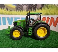 Wiking Tracteur miniature John Deere 6R250 1:32 Métal/Plastique Capot ouvrable Poids frontal inclus