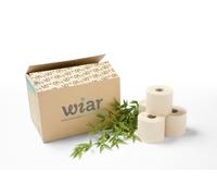 WIAR Papier toilette en bambou 100 % naturel - Lot de 48 pièces | Papier toilette écologique, doux et résistant | Papier hygiénique durable et biodégradable sans plastique | FSC