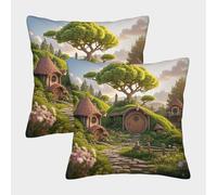 WIASVZMCI Lodge Lot De 4 Housses De Coussin Taie De Coussin Carrée avec Fermeture Éclair Invisible 40x40cm