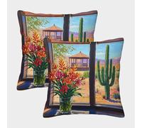WIASVZMCI Lodge Lot De 4 Taies De Coussin Taies d'oreiller Chambre, Salon, Canapé, Maison 50x50cm