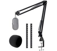 WIBOND Razer Seiren Mini perche avec housse en mousse pour micro - Support de micro de suspension et pare-brise avec 2 manchons de câble compatible avec le mini microphone de streaming Razer Seiren