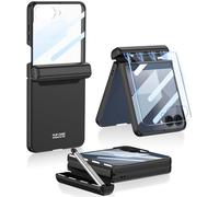 Wibrthz Coque pour Samsung Galaxy Z Flip 7 avec S Pen, Housse Fine en PC Antichoc avec Protection à Charnière Magnétique + Protecteur D'écran en Verre Trempé pour Samsung Z Flip 7 5G(Noir)