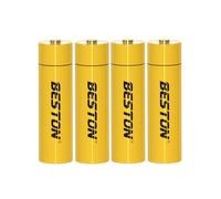Wiby Batteries Stilo Rechargeables 2400 mAh, 3600 mWh, AA, 1,5 V au lithium | Tension constante | Charge rapide magnétique/fente | IP68 Anti-poussière/étanche | BMS intégré et protections multiples