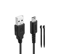 WICAREYO 1.2M Câble de Charge USB Cordon de Charge Cordon d'alimentation avec Stylet pour DS Lite NDSL