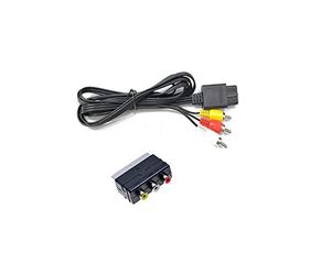 WICAREYO 5,9 pieds/1,8 m Câble AV Audio Vidéo Composite Câble avec Adaptateur 3RCA vers SCART Compatible pour N64 NGC SNES