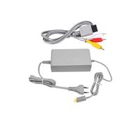WICAREYO Adaptateur d'alimentation UE avec Câble Composite Vidéo 1.8M AV RCA Compatible pour Wii U Console