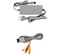 WICAREYO Adaptateur secteur avec prise européenne et câble composite audio vidéo AV RCA vidéo pour système de console Wii
