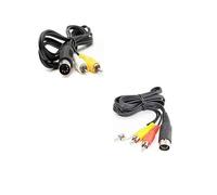 WICAREYO AV Câble Audio Vidéo Composite pour Genesis Mega Drive 1 et Câble AV Audio Vidéo 6 pieds 9 Broches pour Genesis Mega Drive 2 3