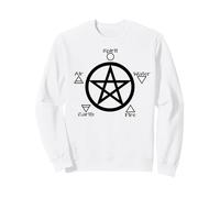 Wicca Pentagramme Esprit sur la Matière Gothique Sorcières Sweatshirt