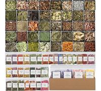 Wicca Supplies Kit d'herbes aromatiques pour débutant avec fleurs séchées pour Wicka, païen, rituels Wicca, sorts magiques, fournitures d'autel, herbes naturelles, bougies et savons